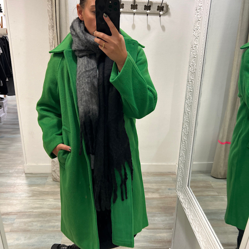 Manteau long vert